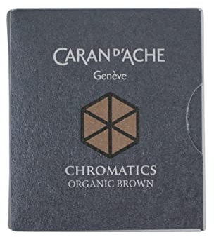Caran d'Ache CD8021.049 Ink Cartridges - Organic Brown (Pack of 6)