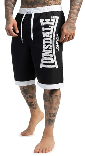 Lonsdale Short de Baño Clennell Negro / Blanco L