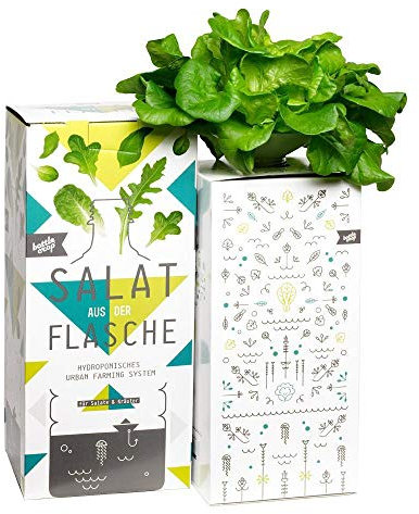 Bottlecrop - Eichblattsalat | Salat aus der Flasche | Anzuchtsystem | Urban Farming | Hydrokultur