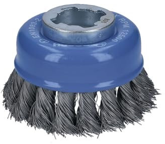 Bosch Professional 2608620726 Spazzola a Tazza Intrecciato Heavy, per Metallo, X-Lock, Ø 75 mm, Spessore Filo 0.35 mm, per Ø125 mm