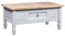 vidaXL Kiefer Couchtisch Mexiko-Stil Corona Beistelltisch Wohnzimmertisch Sofatisch Kaffeetisch Holztisch Teetisch Grau 100x55x44cm