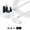SHAFI® Figure 8 Power Lead - Certified 90-Degree Right Angle 2-Pin IEC-C7 Cord - 3-Pin UK Plug 3A Fuse - Compatible PS5 Power Cable UK Xbox Series X Smart LED TV Samsung LG Sony (5M - White)