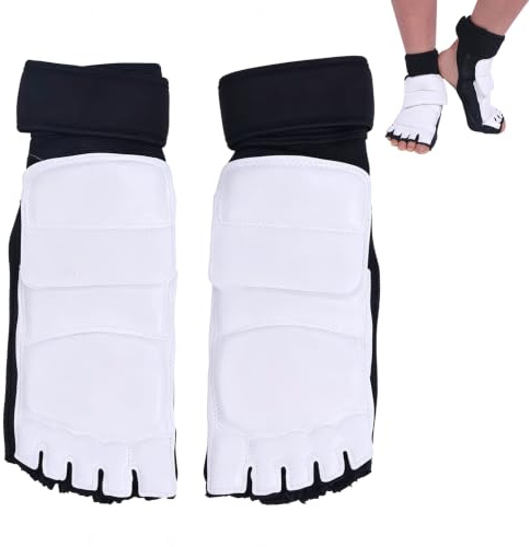 HERCHR Protector de Pie de Taekwondo, Equipo De Pie para Niños Protector De Pie Elástico De Doble Fijación De Taekwondo De Corea para Artes Marciales, Kickboxing, Karate, Hapkido, Taekwondo