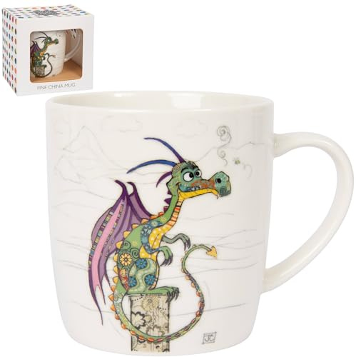 Lesser & Pavey Bug Art Dragon Barrel Coffee Mug | British Designed, Ceramic, Home Or Work, Large, Hot Drinks, Tea & Coffee Cups