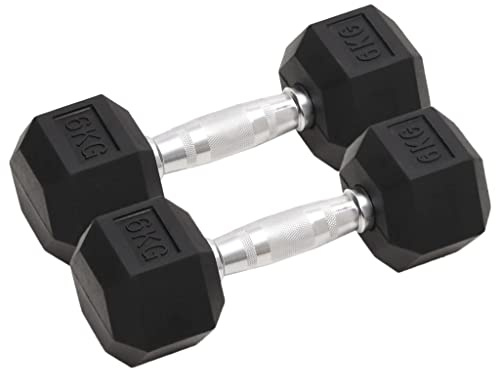 vidaXL Hantlar 2 st 12 kg totalt gjutjärn
