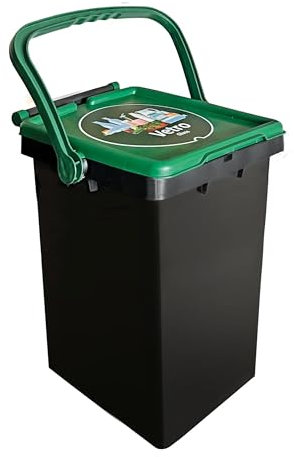 Generico Pattumiera LT 35 secchio per differenziata, secchio per la raccolta differenziata porta a porta. (VERDE)