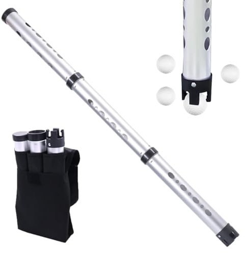 Generisch Golfball-Retriever,Golfball-Retriever-Röhre | Picker-Oberrohr-Pickup-Werkzeug aus Aluminiumlegierung | Kompaktes Golfballrohr-Golfwerkzeug-Zubehör für Golfanfänger
