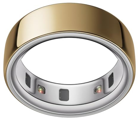 Oura Ring 4 - Gold - Größe 9 - Smart Ring | Messen Sie zuerst mit Oura Ring 4 Sizing Kit | Sleep Tracking Wearable - Herzfrequenz - Fitness Tracker - Bis zu 8 Tage Batterielaufzeit