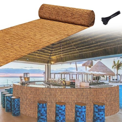 BZCKBZ Sichtschutzzaun Für Terrassen, Natürlicher Schilfzaun Schilfrohrmatte Für Den Außenbereich Als Zaunabdeckung, Sichtschutz Und Zur Dekorativen Verwendung(120x800cm(3.9x26.2FT))