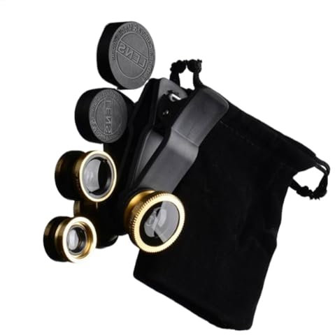 Kameraobjektiv, Weitwinkel, Makro-Fischaugenobjektiv, tragbares Clip-Objektiv, Kameralinse, 3-in-1