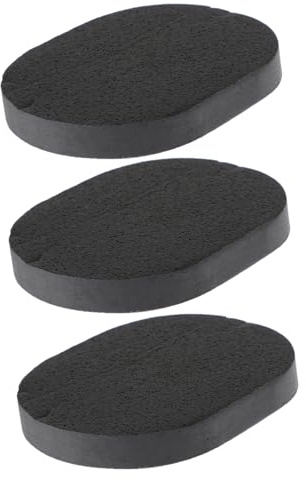 VICASKY Esponjas de Carbón Vegetal de Bambú para Limpieza Facial, 3 Unidades, Material Pva, Color Negro, Gruesas y Efectivas para Desmaquillar y Uso Diario
