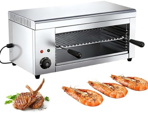 Salamander Grill & Toastie Maker, 2000W Electric With 4 Adjustable Grill Levels - Large 30L Oven Capacity, 50-300°C Temp Control, Wall Mountable For Smoke-Free Cooking