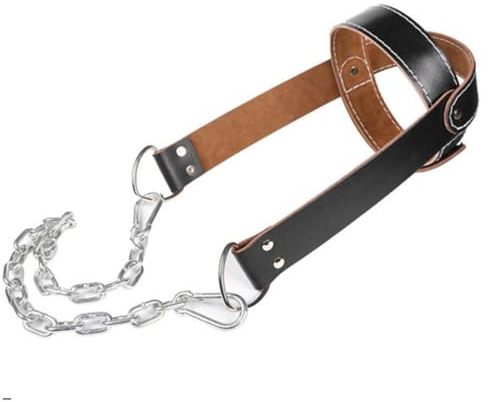 Alipis Harnais de Musculation pour Entraînement du Cou Épaules Résistance Améliore la Posture Corporelle en Cuir Noir en Sports et Haltérophilie