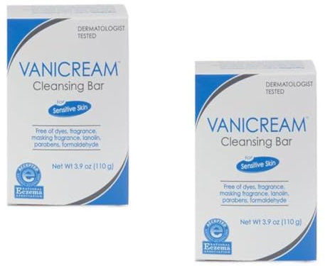 Vanicream Cleansing Bar For Sensitive Skin, 3.9 Oz (Pack of 2)