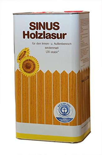 4 x 5 Liter Sinus Holzlasur / Holzschutzlasur - verschiedene Farbtöne (Nussbaum)