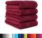 BaSaTex - 4er Pack Handtuch Set für Haushalt & Gäste - Frottee-Handtücher mit Aufhängeschlaufe aus weicher Baumwolle in 50x100cm - Waschtücher für Bad Öko-Tex Made in Green - Bordeaux