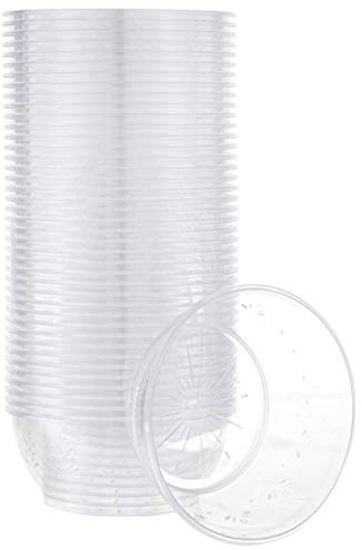 PLASTICPRO 6 oz Hard plastic Desert Bowls - Ice cream Bowls premium Quality Disposable Clear Bowl Pack of 50