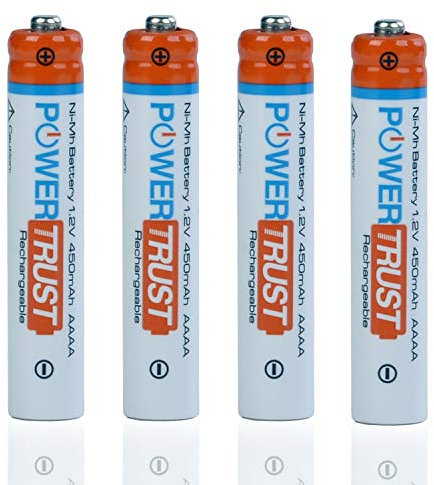 PowerTrust AAAA Battery for Surface Pen, Rechargeable AAAA Battery for Active Stylus LED Flashlight and More Devices (4)