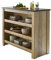 Furn.Design Theke Küchentheke Kücheninsel Used Wood hell und anthrazit/grau Küchenschrank freistehend Barschrank mit viel Stauraum und Handtuchhalter 130 x 106 cm Stove (Theke)
