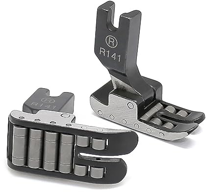 Fbshicung 2Piece Roller Presser Foot Black R141 16 Bearings Foot for Industrial Sewing Machine for Juki Consew Brother Singer