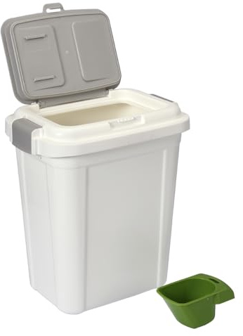 Ashfield & Harkness Airtight Pet Food Storage Container, up to 20 Lbs/ 23 Qt for Dog Cat Bird and Other Pet Food Storage, Easy Acces Including Scoup, Easy Access, Lightweight Keeps Pet Food Fresh