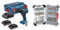 Bosch Professional 18V System Cordless Combi Drill GSB 18V-55 (incl. 2X GBA 2.0Ah Batteries, Charger 18V-40, L-BOXX 136) + 43x Extra Hard Screwdriver Bit Set (197 x 110.5 mm, Accessories)