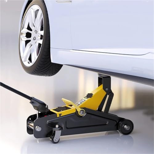 Hydraulic Ram, 2T/3T Floor Hydraulic Jack Pneumatic Low Profile Floor Jack Heavy-Duty Steel Racing Floor Jack with Single Piston Lift Pump for Long-Term Use(2 Tons)