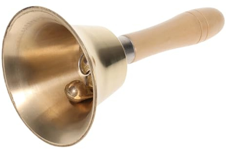 Abaodam Campana De Mano con Mango De Madera Timbre Fuerte para Llamada De Servicio Campana De Boda para Eventos