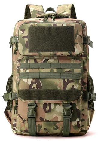 Lawaia Mochila Viaje Hombre 25L Mochila Militar Tactica Supervivencia Camping Mochilas Trekking Deporte Mujer Gimnasio MontañA Senderismo Impermeable 47 * 30 * 17cm(CP)