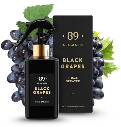 Aromatic • 89 • Spray per ambienti, 300 ml, uva nera matura, profumo per ambienti a lunga durata, spray e deodorante per casa, camera da letto e bagno, neutralizza gli odori, fresco e rilassante