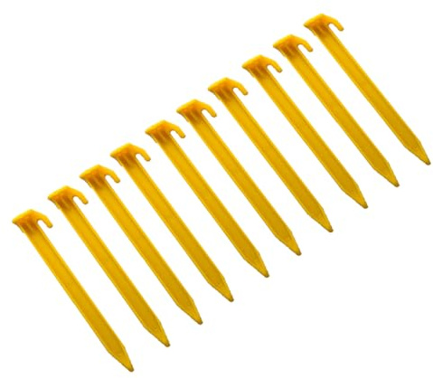 Javoryxh Piquet De en Plastique Ancres Tente Camping Plein Air Robustes pour Jardin Extérieur Accessoires Plastique Crochet d'ancrage 10 Pièces