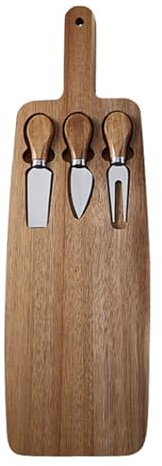 Tabla de cortar queso con asa, bandeja para queso, tabla de cortar de madera, para cocina, fiesta de inauguración de la casa, Navidad, boda