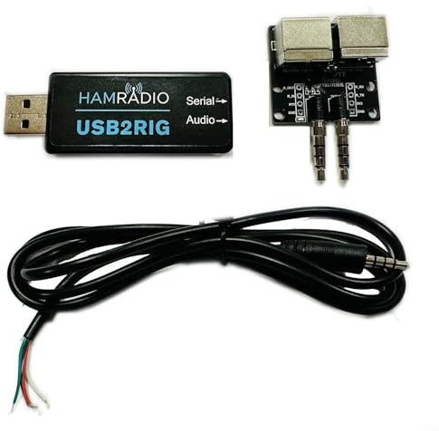 Interfaz de tarjeta de sonido USB para radios Yaesu FT-817 FT-818 con códec de audio integrado y conexiones de audio duales de 3.5 mm