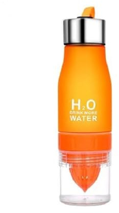 Mr. Gadget Solution® H2O Water Detox Bottle with Fruit Infuser 650 ml and Integrated Citrus Press - Orange