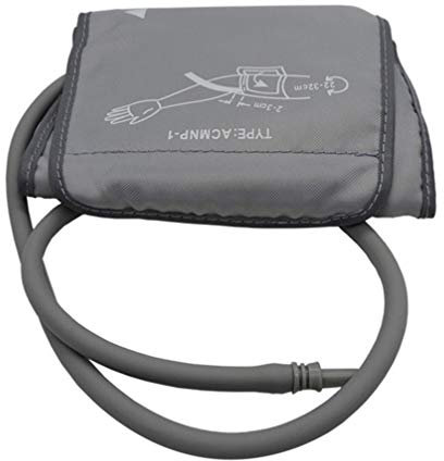 HEALLILY Blutdruckmessgerät Oberarm Blutdruckmanschette Klettmanschette mit integriertem Schlauch Ersatzmanschette Blutdruckmessgerät Zubehör 22-32CM (Dunkelgrau)