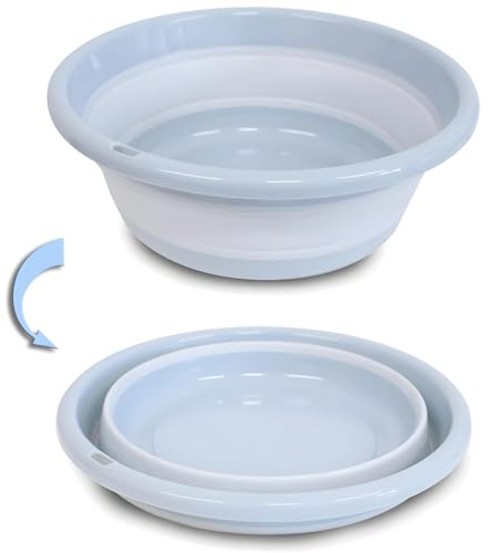 S.I.C SIC Bacinella multiuso pieghevole; Portatile, forma rotonda, salvaspazio, leggero. Utile sia per la casa, che in cucina; e all'esterno per il campeggio e le gite.(31 cm Verde)