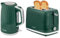 Innoteck Kitchen Pro 1.7L Electric Kettle & Toaster Set - Green Ridged Textured & Stainless-Steel Body - Toaster with Defrost, Reheat & Cancel Functions - Hot Water Boiler with Auto Shut-Off Functions