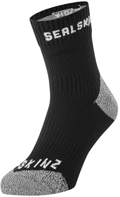SEALSKINZ Dunton - Calzini impermeabili alla caviglia con Hydrostop, per tutte le stagioni, taglia M, colore: Nero, Nero, M