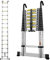 gymount Echelle Telescopique 4,1m en Aluminium Échelle Télescopique, avec Barre Stabilisatrice et Crochets Amovibles, Escabeau Telescopique Portable Convient aux réparations à Domicile, Charge 150 KG