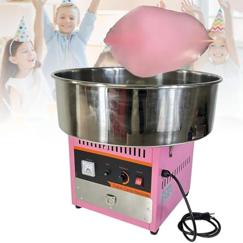 Hydravex Commercial Cotton Candy Machine, 1000W Electric Floss Maker with Sugar Scoop and Large Storage Drawer, for Home Party Carnival Kids Birthday, Pink