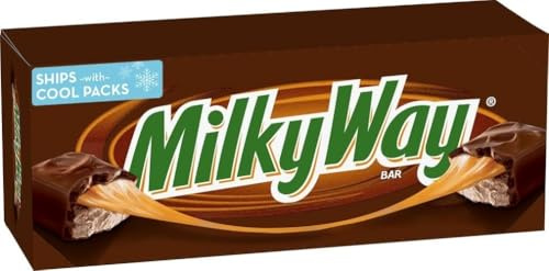 MILKY WAY Milk Chocolate Caramel Candy Bars, Full Size, Bulk Box, 36 ct
