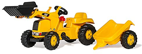 Rolly Toys 23288 - Traktor mit Lader und Anhänger, gelb