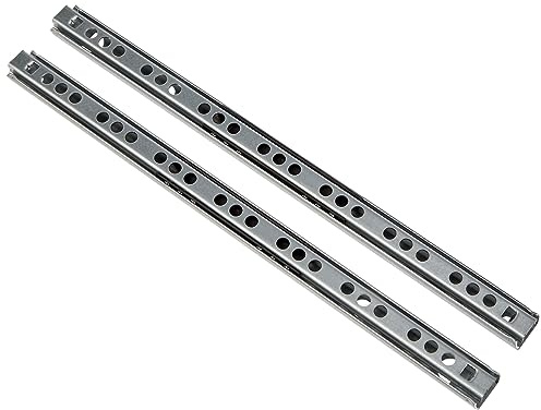 Metafranc Kugelpräzisionsteilauszug - 246 mm Länge - 17 mm Nut - 10 kg Tragkraft - Leichtes Laufverhalten - Mit Auszugsanschlag/Rollenauszug/Schubladenauszug/Schubladenschienen/380759