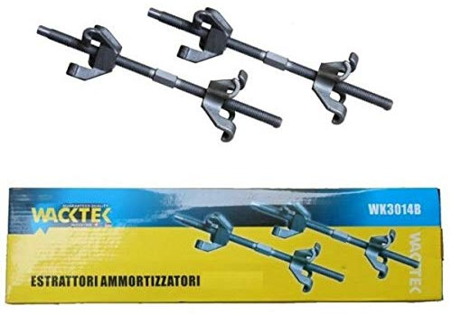SET 2 COMPRESSORI PRESSORI A 4 GRIFFE PER SMONTAGGIO MOLLE AMMORTIZZATORI 370 mm
