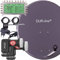 DUR-line MDA 90 Anthrazit - Digitale 8 Teilnehmer Satellitenschüssel Komplett-Anlage mit Premium Multischalter und LNB [Camping, Astra 19,2°, DVB-S/S2, Full HD, 4K, 3D]
