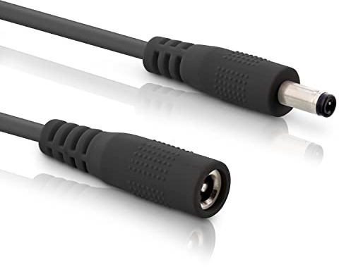 InLine - DC Verlängerungskabel, Universal Netzteil Verlängerungskabel für Amazon Echo Dot, LED Streifen, Überwachungskameras, DC Stecker/Buchse 4,0 x 1,7mm, schwarz, 0.5m