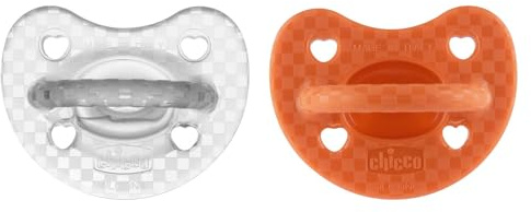 Chicco PhysioForma Set Gommotto Luxe, Ciuccio in Silicone 16-36 Mesi, Morbidi e Delicati, Supportano la Respirazione Fisiologica e Favoriscono il Corretto Sviluppo della Bocca, 2 Pezzi, Bimba
