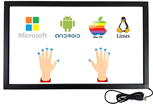 DeYoWo Cadre d'écran Tactile Infrarouge de 24 Pouces, Superposition d'écran Tactile Infrarouge, Panneau Tactile, Pilote Libre