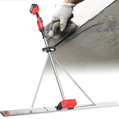 CYMYYDS 150 cm elektrisches Estrich-Vibrationswerkzeug für die Betonverarbeitung, 6000 U/min batteriebetriebenes Zement-Vibrationslineal-Lineal-Set, Beton-Elektroschaber