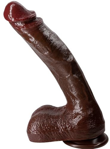 Lmgoc Realistische Dildos Sex Spielzeug S/M/L/XL/XXL Silikon Anal Dildo Groß mit Starkem Saugnapf mit Echten Venen und Prallen Hoden,Analdildo Sex Spielzeug für die Frau und Männer (XL)